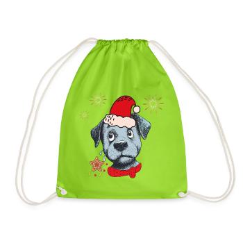 Weihnachten - Turnbeutel - Neongrün - Vorne
