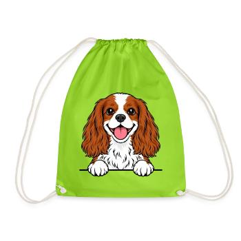 King Cavalier Spaniel - Turnbeutel - Neongrün - Vorne