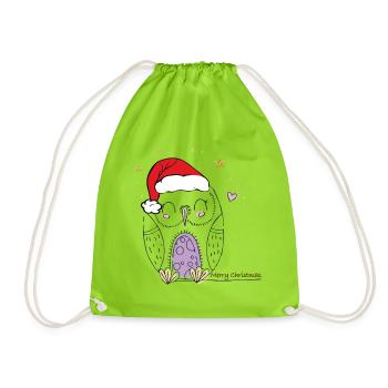 Merry Christmas - Turnbeutel - Neongrün - Vorne