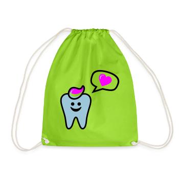 zahn punk zahnarzt dentist - Sac de sport léger - vert néon - Devant