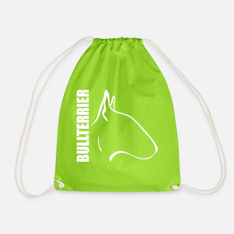 BULLTERRIER PROFIL Wilsigns - Turnbeutel - Neongrün