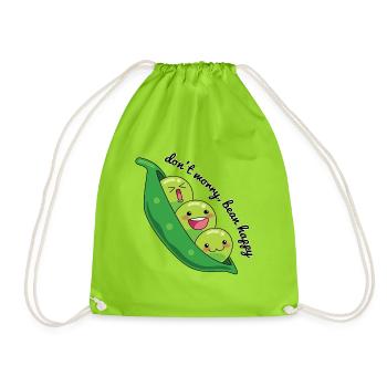 happy edamame beans - Turnbeutel - Neongrün - Vorne