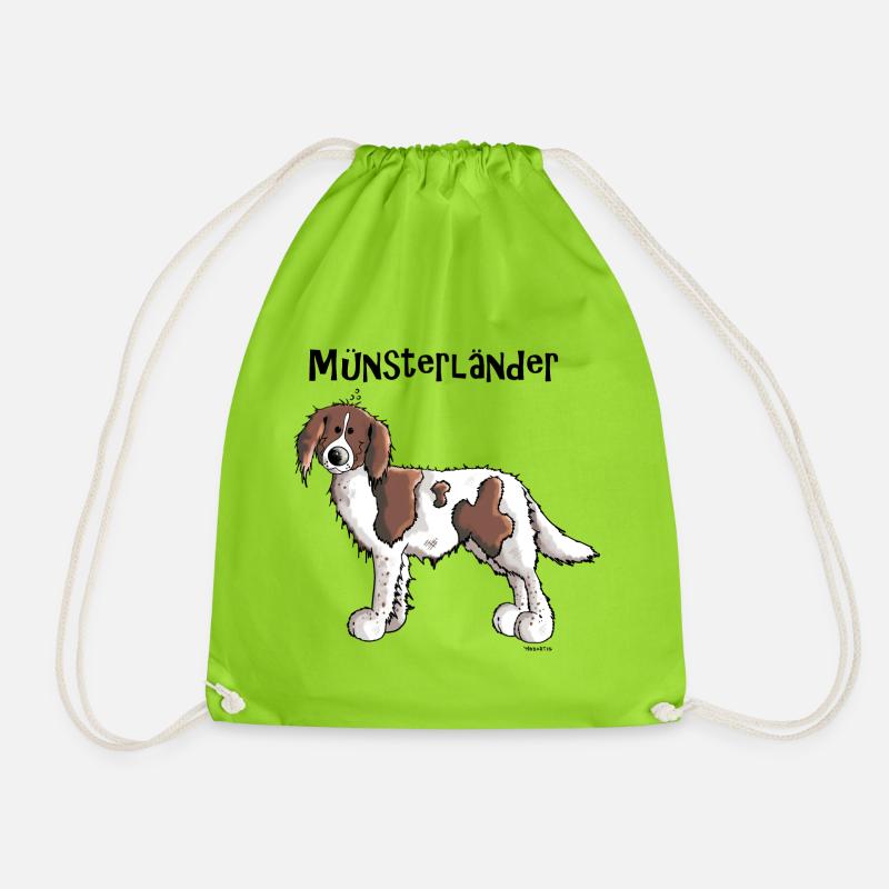 Süßer Münsterländer - Turnbeutel - Neongrün