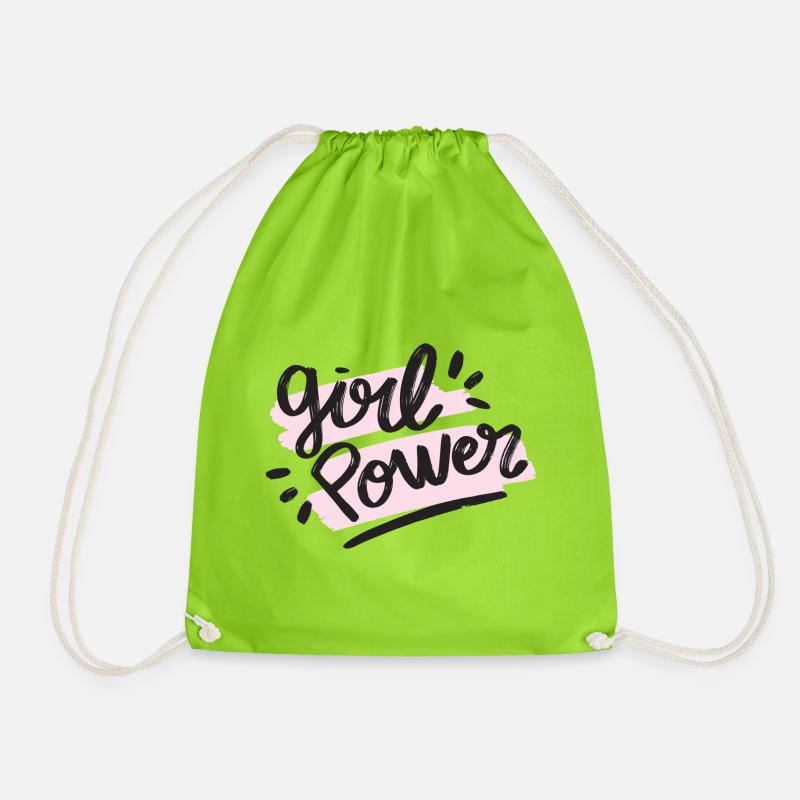 Grl Pwr - Turnbeutel - Neongrün