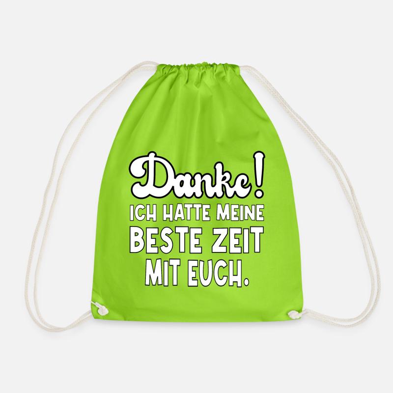 DANKESCHÖN ABSCHIED - Turnbeutel - Neongrün