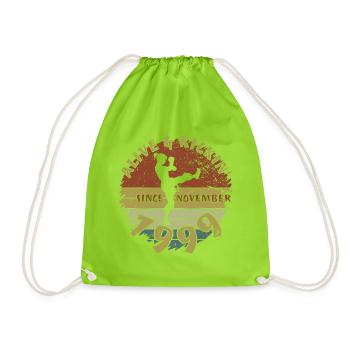 25. Geburtstag Alive and kickin since 11/1999 - Drawstring Bag - neon green - Front