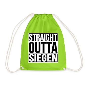 Straight Outta Win - Drawstring Bag - neon green - Front