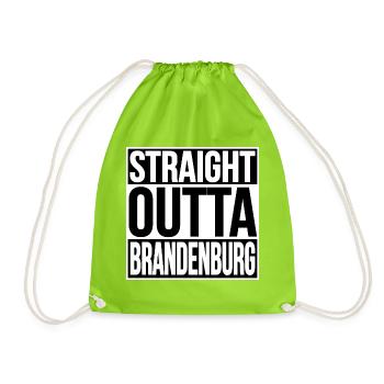 Straight Outta Brandenburg - Drawstring Bag - neon green - Front