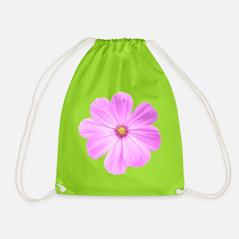 Blume - Turnbeutel - Neongrün