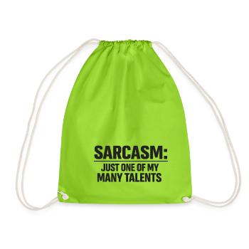 Sarcasme : Un de mes talents - Sac de sport léger - vert néon - Devant