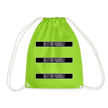 Do It For Yourself Inspirierend Selbstliebe Zitat - Turnbeutel - Neongrün - Vorne
