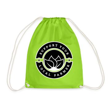 Support your local farmer - Natur & Landwirtschaft - Turnbeutel - Neongrün - Vorne