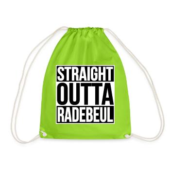 Straight Outta radebeul - Turnbeutel - Neongrün - Vorne
