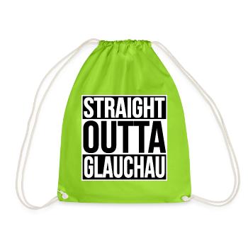 Straight Outta Glauchau - Turnbeutel - Neongrün - Vorne