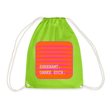 EHRENAMT Danke Euch - Turnbeutel - Neongrün - Vorne