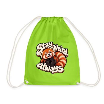 Kleiner Panda - Turnbeutel - Neongrün - Vorne