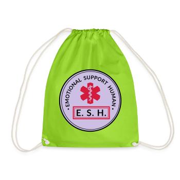 Emotional Support Human - Turnbeutel - Neongrün - Vorne
