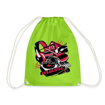 Musique - Sac de sport léger - vert néon - Devant