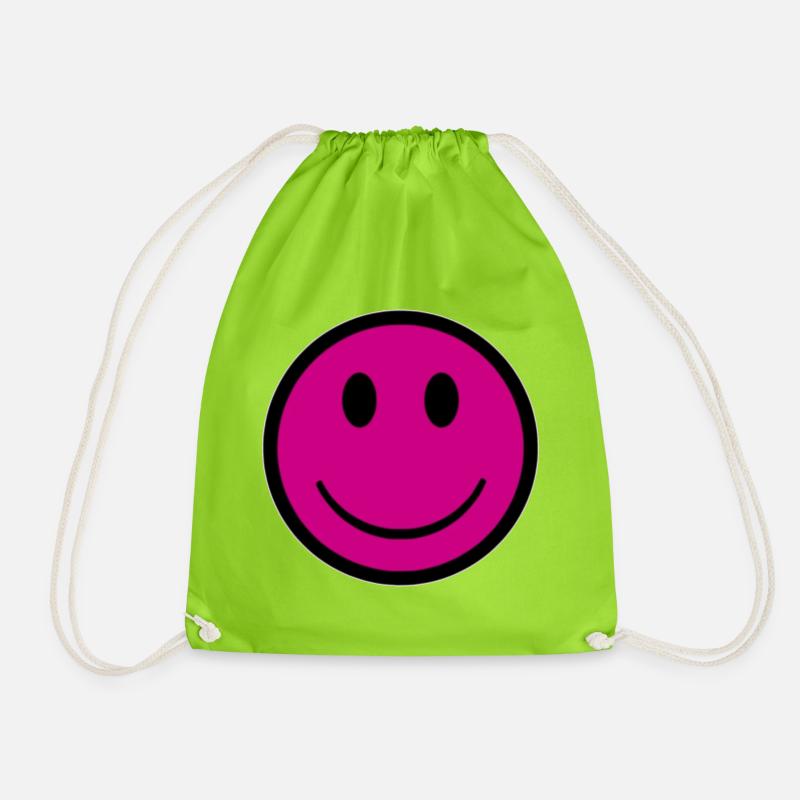 magenta - Drawstring Bag - neon green