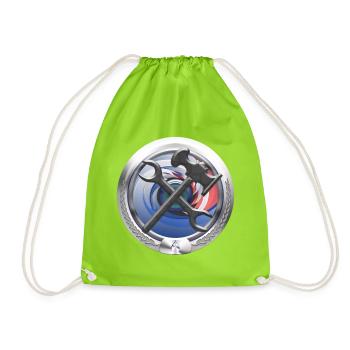 Artisanat Chauffage Eau Emblème Sanitaire - Sac de sport léger - vert néon - Devant