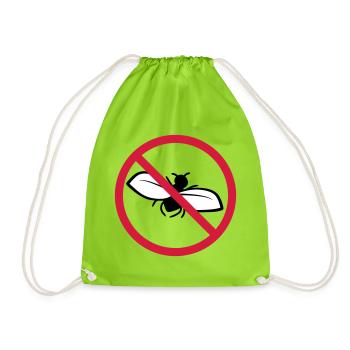 Fly Forbidden Shield - Drawstring Bag - neon green - Front