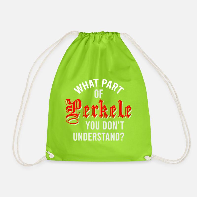 Which of the word devil do you not understand? - Drawstring Bag - neon green