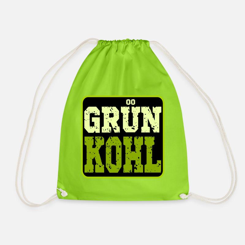 GRÜNKOHL - WINTERGEMÜSE - KOHLGERICHTE - KOHL - Turnbeutel - Neongrün