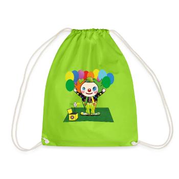 Clown - Drawstring Bag - neon green - Front