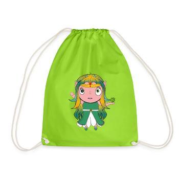 Bella - Drawstring Bag - neon green - Front