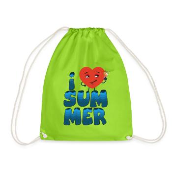 Cœur d’été 12 - Sac de sport léger - vert néon - Devant
