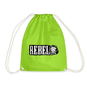 Rebellion - Drawstring Bag - neon green - Front
