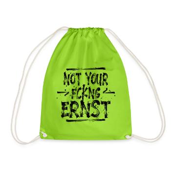 Not your Ernst - Denglish - Ruhrpott - Sprachkult - Turnbeutel - Neongrün - Vorne