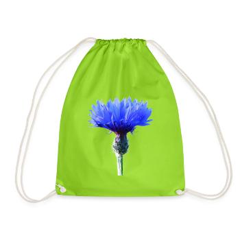 Cornflower - Drawstring Bag - neon green - Front