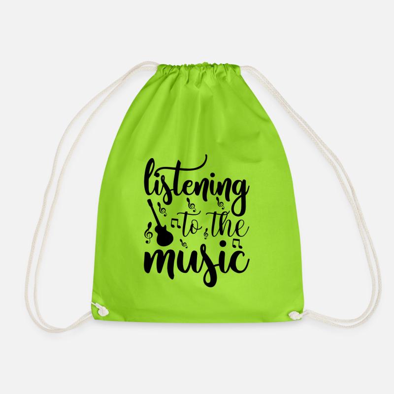 Musik Sprüche - Turnbeutel - Neongrün