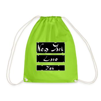 New York Love Yeh - Drawstring Bag - neon green - Front