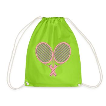TENNIS RACKETS - TENNIS COUPLES - Drawstring Bag - neon green - Front