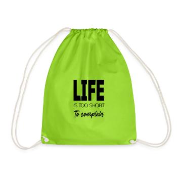 La vie est trop courte - Sac de sport léger - vert néon - Devant