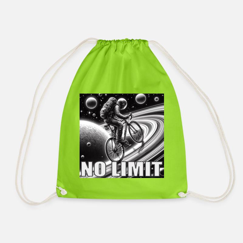 NO LIMIT - Drawstring Bag - neon green