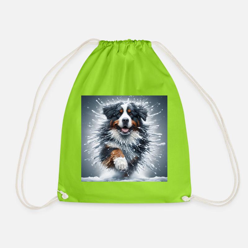 Berner Sennenhund - Turnbeutel - Neongrün