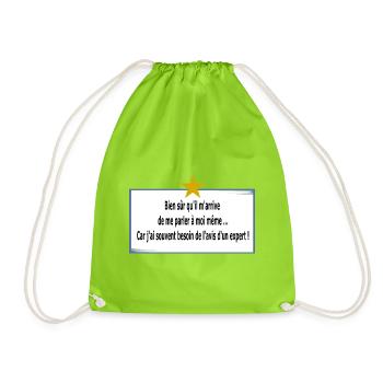Je me parle à moi même - Sac de sport léger - vert néon - Devant