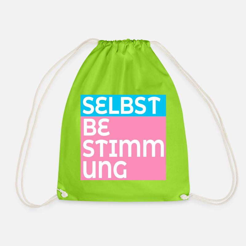 TRANS SELBSTBESTIMMUNG - Turnbeutel - Neongrün