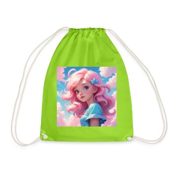 Girl - Drawstring Bag - neon green - Front
