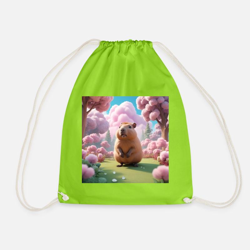 Capybara - Turnbeutel - Neongrün