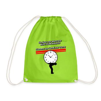 Un lundi sur terre - Sac de sport léger - vert néon - Devant