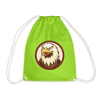 aigle coloré kawaii dessin animé personnage clipart - Sac de sport léger - vert néon - Devant