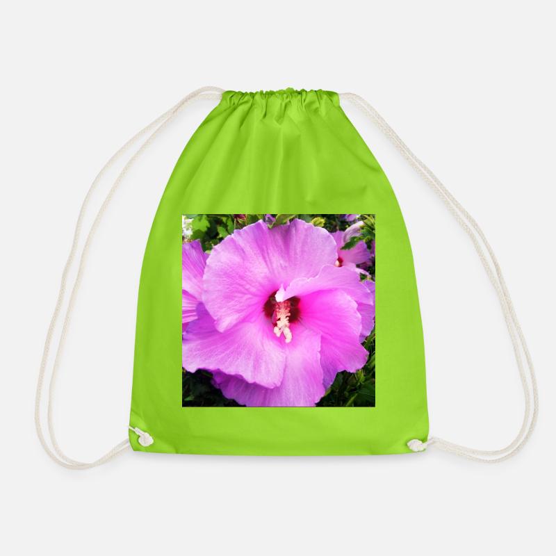 Mallow blossom - Drawstring Bag - neon green