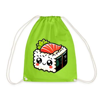 Sushi - Drawstring Bag - neon green - Front