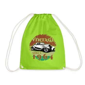 60e anniversaire Un classique - Millésime depuis 1964 - Sac de sport léger - vert néon - Devant