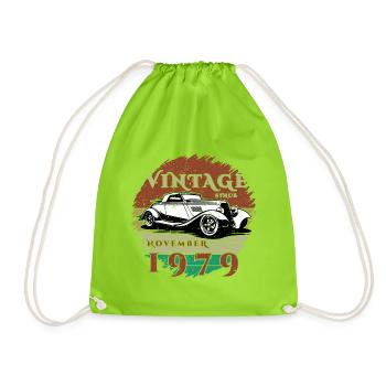 45ème Anniversaire - Classiques - Millésime depuis 11/1979 - Sac de sport léger - vert néon - Devant