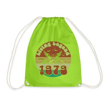 45th Birthday Living Legend since VIN 1979 - Drawstring Bag - neon green - Front